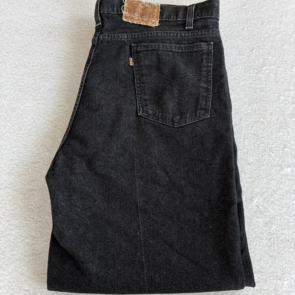 Vintage 90s Levis 540 Brown Tab Jeans Mens 40X30 Black Relaxed Fit 1994
